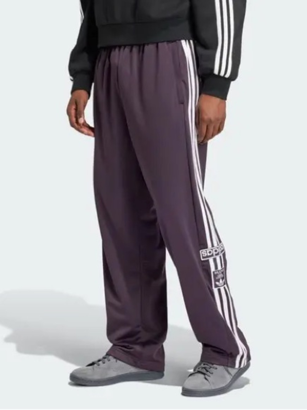 Adidas Adibreak Purple Track Pants with Side Stripes